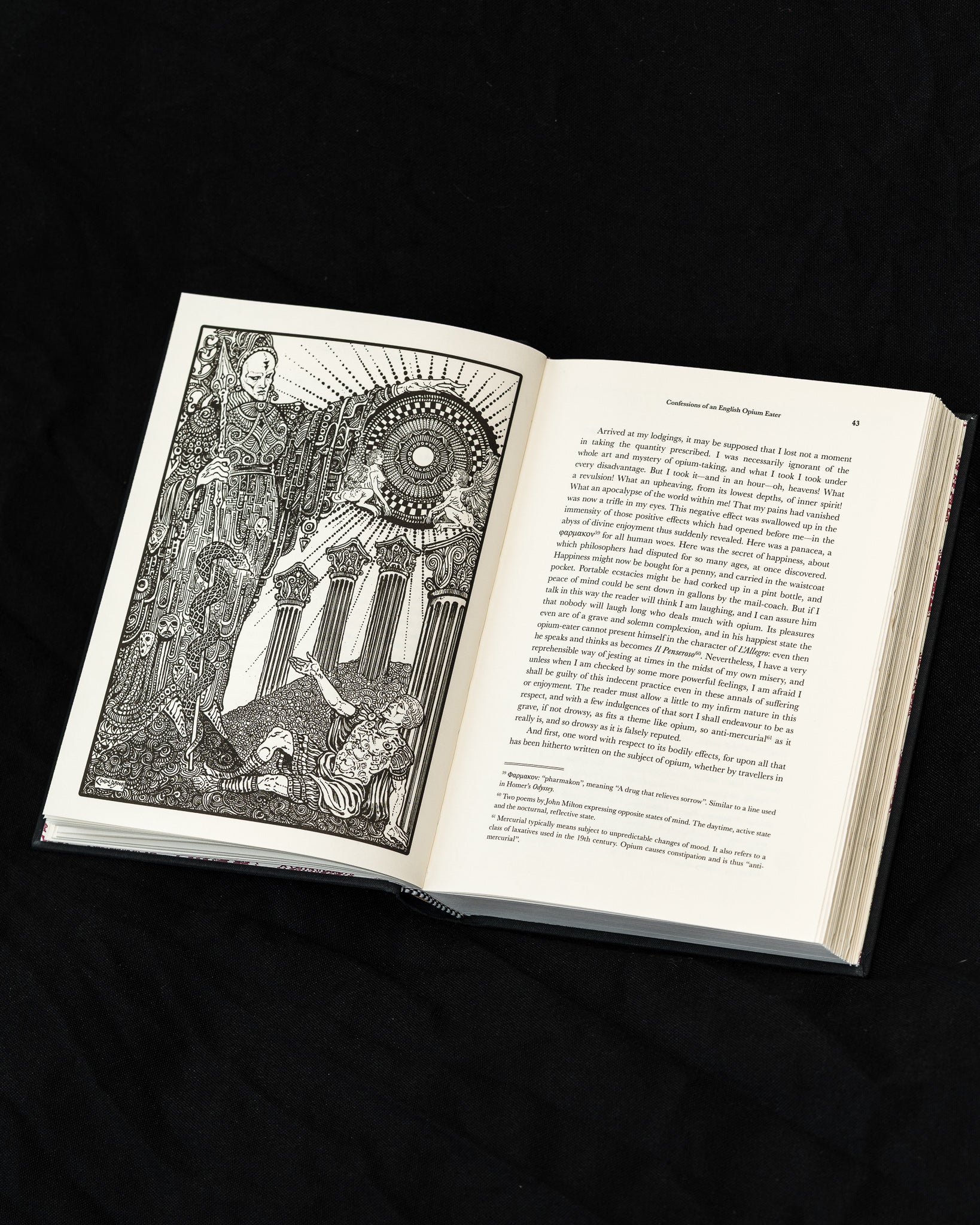 Thomas De Quincey Opium Eater Illustration by Hernan Conde de Boeck Gothic Victorian Dark Academia Books